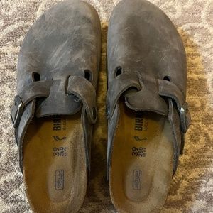 BIRKENSTOCK BOSTON SOFT FOOTBED OILED LEATHER IRON 39 (8)